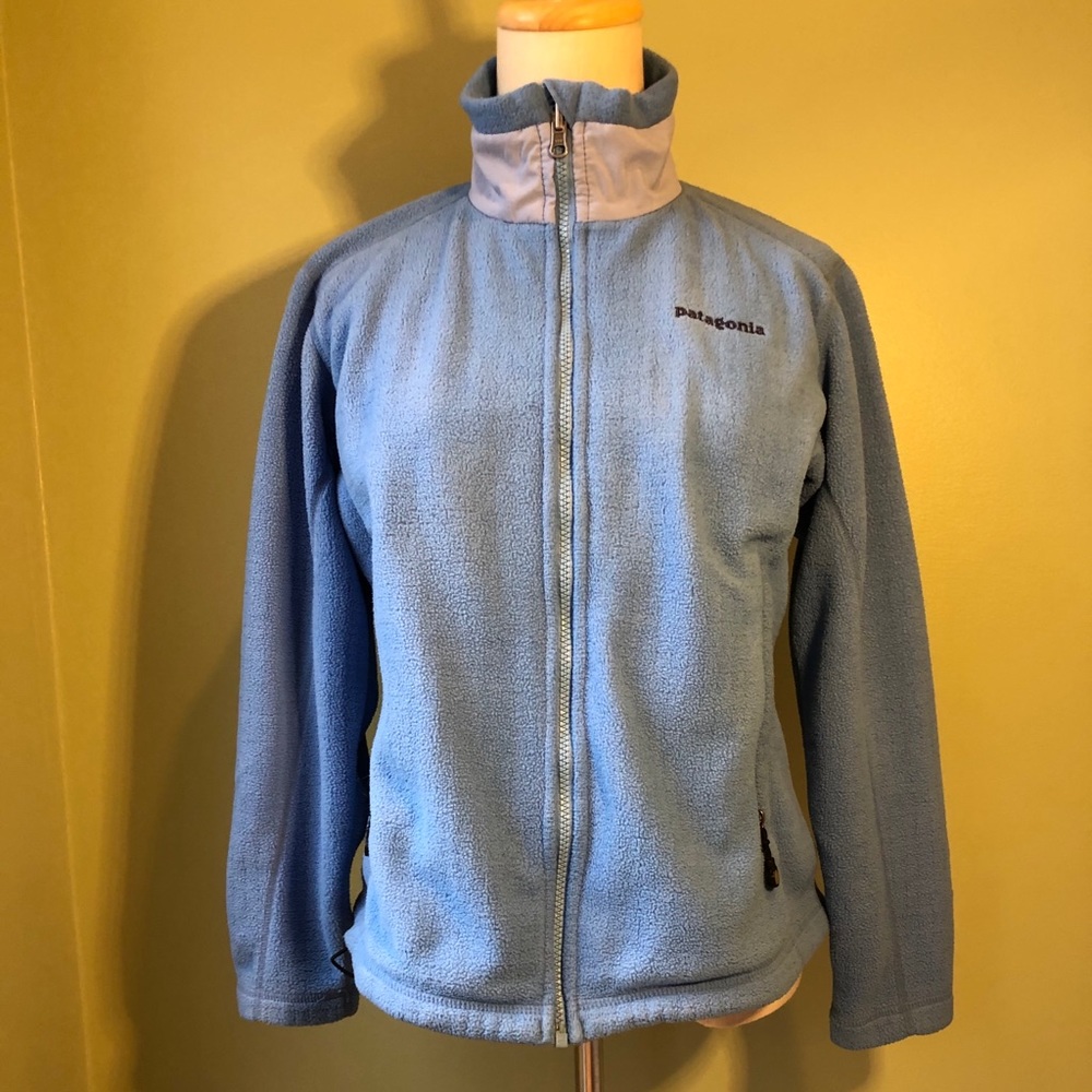 Patagonia Sweater Fleece Jacket Light Blue - Size XS